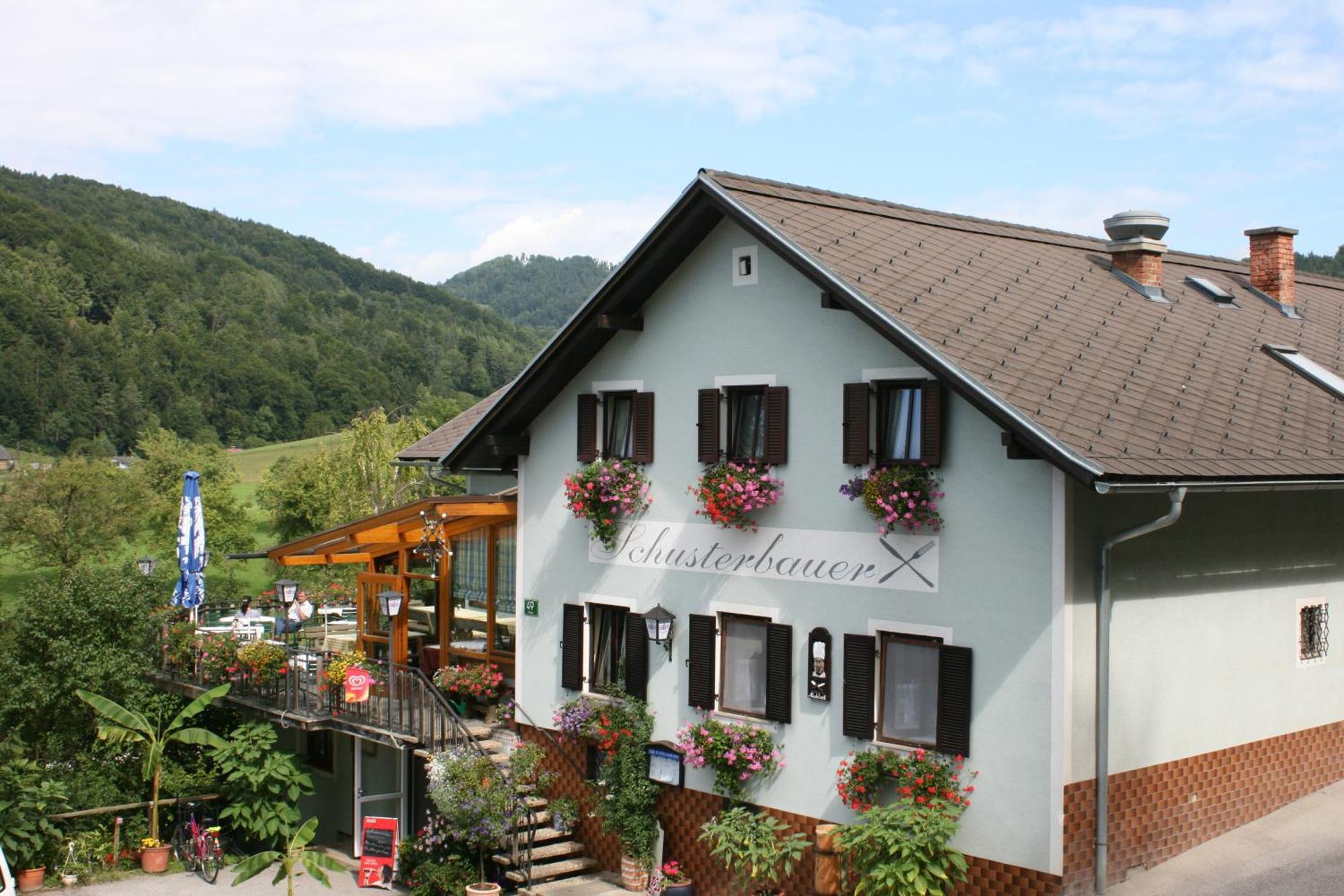 Gasthaus - Gaestehaus Schusterbauer Rein Buitenkant foto